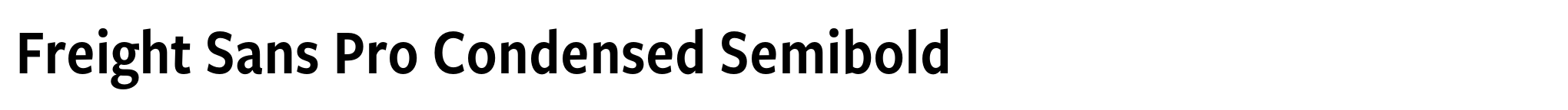 Freight Sans Pro Condensed Semibold image
